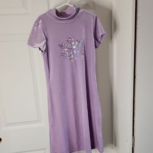 Lavender Snowflake Kids Dress